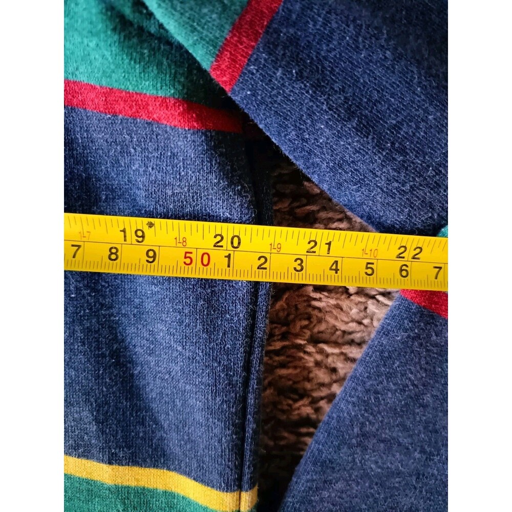 Vintage Abercrombie & Fitch Striped Hoodie Kids 15/16 Front Pockets 90s - Picture 5 of 6